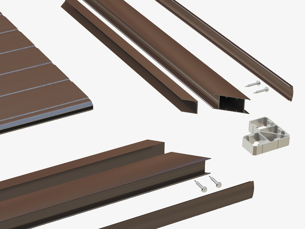 Использование алюминиевого каркаса придает жесткость конструкции.